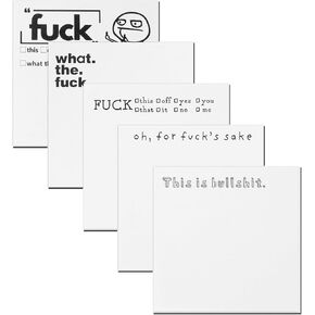 Funny Sticky Note Memo Pads Novelty Notepads 5 Pads 250 Sheets Office Supplies Rude Desk Accessory Fun Gifts for Friends Coworkers Boss