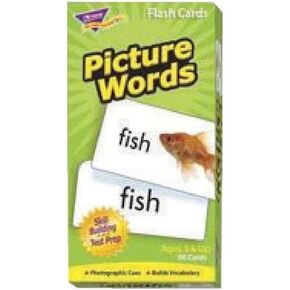 Trend Enterprises: Picture Words Skill Drill Flash Cards, Content-Rich Self-Checking Cards to Practice and Master, Great for Skill Building, 96 Cards Included, Ages 5 and Up