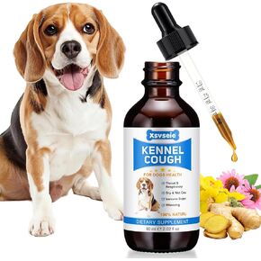 Kennel Cough Treatment, Xsvseie Kennel Cough Drops for Dogs Natural Cough Supplement for Dogs Herbal Kennel Cough Drops for Dogs All Breeds & Size