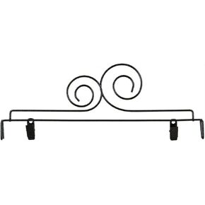 Ackfeld Double Scroll Header with Clips 12in Grey Fabric Holder