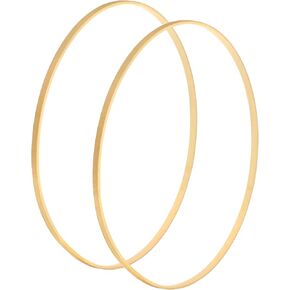 PATIKIL 13 Inch Wooden Bamboo Floral Hoop, 2Pack Craft Rings for DIY Wedding Wreath Decor, Dream Catcher and Hanging Crafts