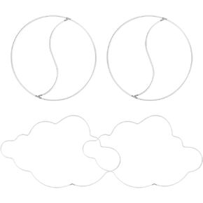 VOSAREA Dream Catcher Metal Rings Dream Catcher Circles Cloud Chi Shaped Metal Hoop Rings Circle Macrame Metal Floral Hoop for DIY Craft Dream Catcher Making Wall Hanging Projects Wreath