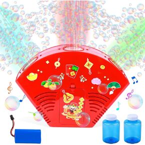 Fireworks Bubble Machine with Lights for Party,Reusable Rechargeable Large Electric Bubble Maker,Automatic Bubble Machine Battery Operated for Parties,Wedding,Indoor,Outdoor,Birthday