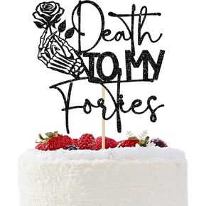 Death to My Twenties Cake Topper, Rip Twenties Decorations, Funeral Birthday Party Decor, Rip to My 20s, 30th Birthday Party Decorations, Black Glitter