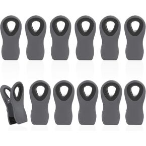 12 Pack Magnetic Chip Clips Bag Clips Food Bag Clips for Food Packages, Kitchen Clips with Magnet for Refrigerator, Plastic Assorted Colors Bag Clips for Food Storage, Chips Bag and Snack Bag