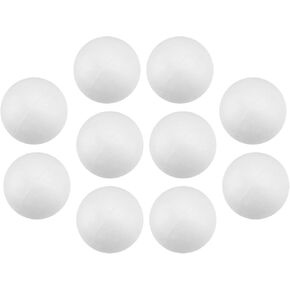 2.75 Inch (7cm) White Foam Balls, Polystyrene Balls for DIY Crafts, Art, Supplies, Christmas Holiday Decorations (10Pcs)