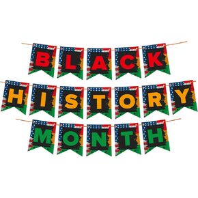 Black History Month Banner for African American National Holiday Party supplies