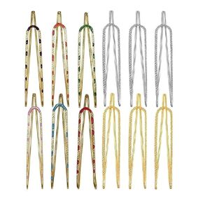 VAMA Multicolor Clip on Saree Safety Pin Brooch For Heavy Sarees Pleats Dresses Chunri Hijab Clothes Metal Pins For Women