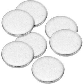 PATIKIL 6mm Steel Disc, 60Pcs Round Metal Stamping Blanks Tags Circle Stainless Steel Strike Plate DIY for Engraving Stamping Jewelry Craft