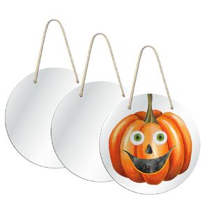 6Pcs Metal Sublimation Door Hanger Blanks,10 Inch Circle Unfinished Sublimation Sign Blanks for Printing DIY Welcome Sign Ornaments