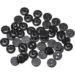 HARFINGTON 50pcs 20L White Round Sewing Buttons 12.5mm 1/2" Resin 2-Hole Fish Eye Craft Replacement Button for Craft Pants Dress Skirt Clothing Fastener Buttons