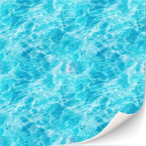3 Sheets Self-Adhesive Decorative Film for Dollhouses and Model Making Scale 1:12 to 1:18 (Water Surface)