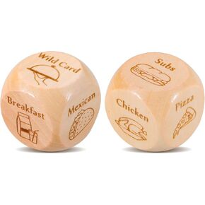 Food Dice Couple Date Night Dice for Her Him Women Men Valentine Day Gift Basket for Wife Husband Boyfriend Girlfriend Anniversary Birthday Gifts 11th Anniversary Wedding Christmas Couple Game