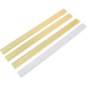 usamjtable Chinese Mahjong Shimmering Glitter Gold and Silver Tile Pushers Set of 4