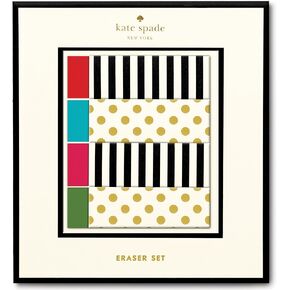 kate spade new york Dot & Stripes Erasers