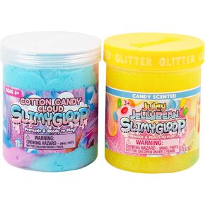 Sweet Treat Slime Bundle, 2-Pack Scented Slimes, Fluffy Vanilla Cloud Slime and Candy-Scented Glitter Slime for Kids, Slime Party Favors for Kids 8-12, Slime Kit for Girls Ages 8-12