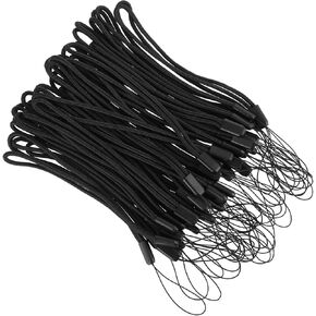 50 Pack Wrist Lanyard, Wristlet Strap Wrist Strap Lanyard Wrist lanyards Short Black Hand Wrist Lightweight Lanyard Strap Small Lanyard Keychain Wristlet Lanyard String for USB Keys Keychains ID Name