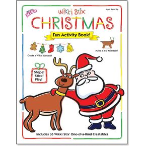 WIKKI STIX Christmas Activity Book – Fun Holiday Arts & Crafts for Kids, Includes 25 Festive Activities – Perfect Stocking Stuffer & Creative Play Gift!