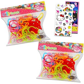 Hello Kitty Silly Bandz Pack - 48 Pc Silly Bandz Bundle with Character Bracelets Featuring Hello Kitty, Keroppi, My Melody, More Plus Stickers | Hello Kitty Character Bracelets