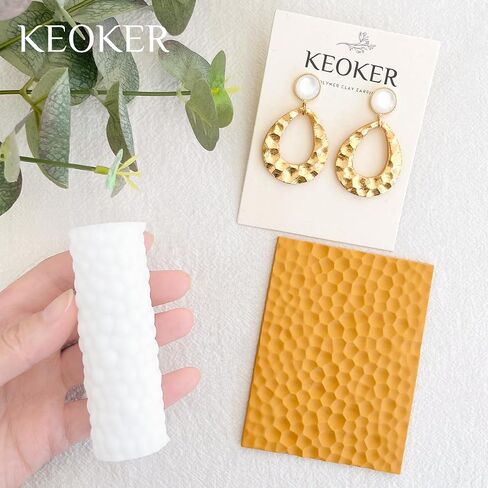 KEOKER Texture Roller for Clay, Polymer Clay Roller Texture, 3PCS Texture Rollers for Polymer Clay, Like Polymer Clay Texture Sheets, Great Work with Polymer Clay Cutters in Saudi Arabia