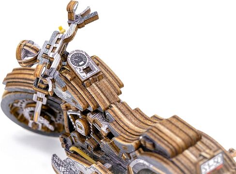 WOODEN.CITY Engineering DIY نموذج خشبي للبناء - مجموعات نماذج السيارات - ألغاز خشبية ثلاثية الأبعاد ممتازة للبالغين - مجموعات نماذج مفصلة للمتحمسين وهواة الجمع (دراجة نارية ثلاثية الأبعاد من طراز Cruiser V-Twin) in Kuwait