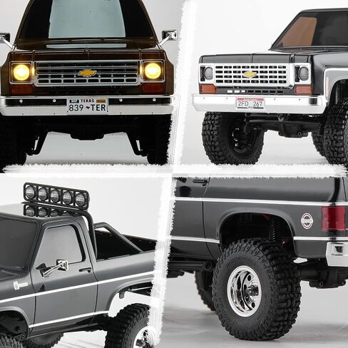 FMS 1/24 RC Crawler Officially Licensed Chevy K5 Blazer RC Car FCX24 RTR RC Pickup Truck SUV 4WD 2.4GHz Hobby RC Model 8km/h Mini Car RC Off-Road Remote Control Car (Black) in Kuwait