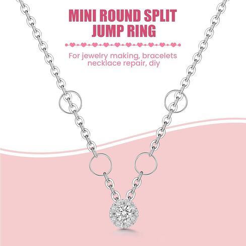 500 Pcs Double Open Jump Rings Kit, Stainless Steel Mini Round Split Craft Jump Keychains Key Ring with Double Loops Connectors for Jewelry Making, Bracelets Necklace Repair, DIY (4, 6, 8, 10, 12mm) in Saudi Arabia
