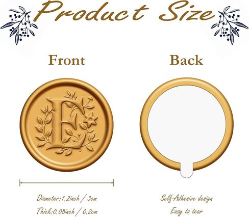 50Pcs Gold Wax Seal Stickers M Self Adhesive Letter Wax Stickers for Wedding Party Birthday Invitations Envelope Seals Christmas Gift Wrap Decoration in Kuwait