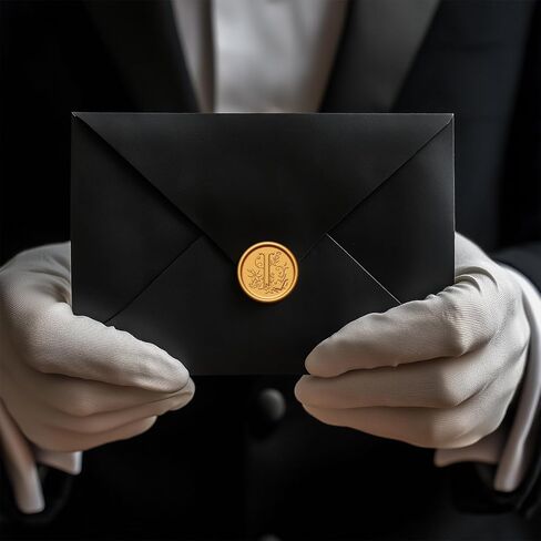 50Pcs Gold Wax Seal Stickers M Self Adhesive Letter Wax Stickers for Wedding Party Birthday Invitations Envelope Seals Christmas Gift Wrap Decoration in Kuwait