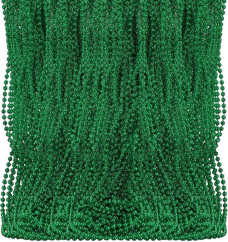 200 قطعة من خرز ماردي غرا من Tigeen، قلادة مطرزة معدنية مقاس 76.2 سم من أجل كرنفال الهالوين، ملابس روح المدرسة (أخضر) in Kuwait