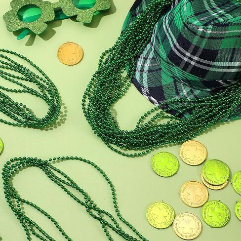 200 قطعة من خرز ماردي غرا من Tigeen، قلادة مطرزة معدنية مقاس 76.2 سم من أجل كرنفال الهالوين، ملابس روح المدرسة (أخضر) in Kuwait