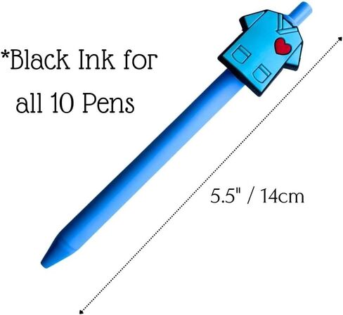 YJ PREMIUMS 10-Pack of Cute Nursing Pens with Heart, Syringe Designs in Black Ink - Versatile Writing Instruments for Nurses, Medical Assistants, Students in Saudi Arabia