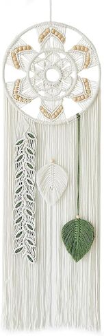 Boho Macrame Woven Wall Hanging, Dream Catcher, Handmade Bohemian Decor Decoration Art Craft for Bedroom Nursery Dorm Room in Saudi Arabia