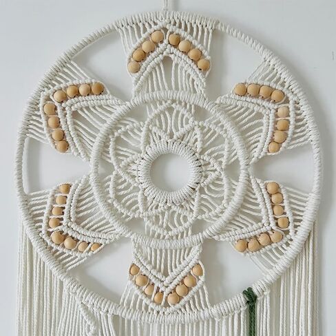 Boho Macrame Woven Wall Hanging, Dream Catcher, Handmade Bohemian Decor Decoration Art Craft for Bedroom Nursery Dorm Room in Saudi Arabia