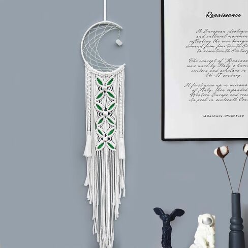 Boho Macrame Woven Wall Hanging, Dream Catcher, Handmade Bohemian Decor Decoration Art Craft for Bedroom Nursery Dorm Room in Saudi Arabia