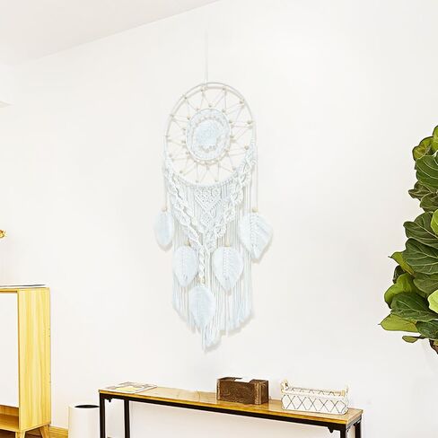 Boho Macrame Woven Wall Hanging, Dream Catcher, Handmade Bohemian Decor Decoration Art Craft for Bedroom Nursery Dorm Room in Saudi Arabia