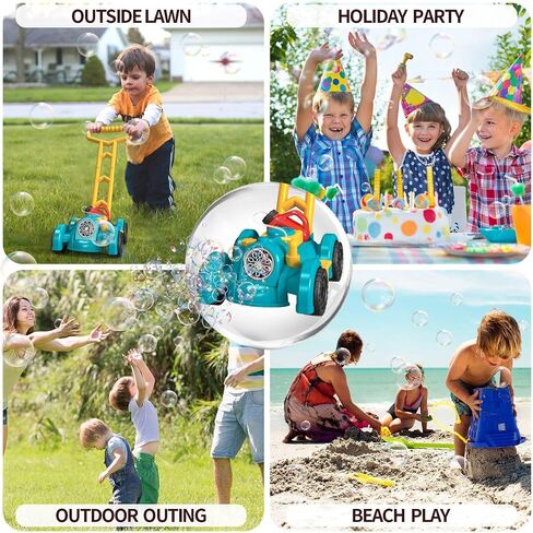 Bubble Lawn Mower for Toddlers,Bubble Machine with Lights,Bubble Maker Toys for Party Outdoor Wedding Birthday in Saudi Arabia