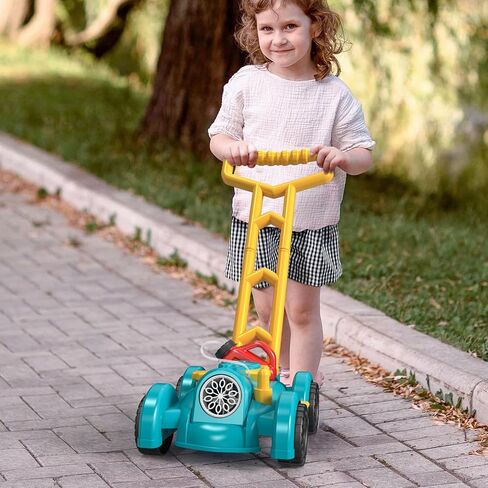 Bubble Lawn Mower for Toddlers,Bubble Machine with Lights,Bubble Maker Toys for Party Outdoor Wedding Birthday in Saudi Arabia