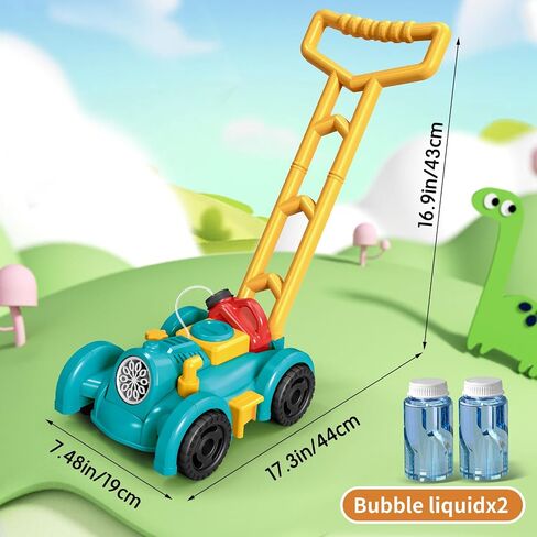 Bubble Lawn Mower for Toddlers,Bubble Machine with Lights,Bubble Maker Toys for Party Outdoor Wedding Birthday in Saudi Arabia