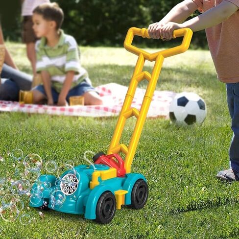 Bubble Lawn Mower for Toddlers,Bubble Machine with Lights,Bubble Maker Toys for Party Outdoor Wedding Birthday in Saudi Arabia