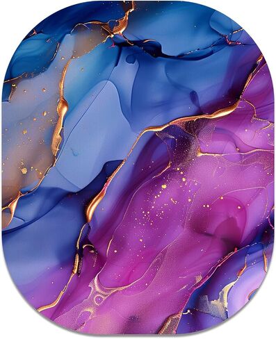 Small Mouse Pad, 6 x 7 Inch, Oval Mini Mouse Pad with Non-Slip Rubber Base for Laptop Wireless Mouse Keyboard Tray Mousepad, Marble Patterns in Kuwait