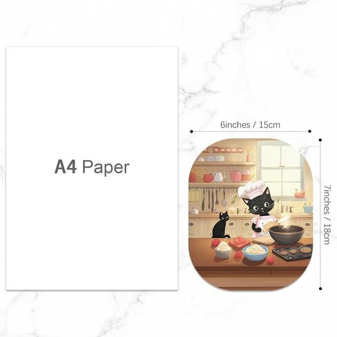 Small Mouse Pad, 6 x 7 Inch, Oval Mini Mouse Pad with Non-Slip Rubber Base for Laptop Wireless Mouse Keyboard Tray Mousepad, Marble Patterns in Kuwait