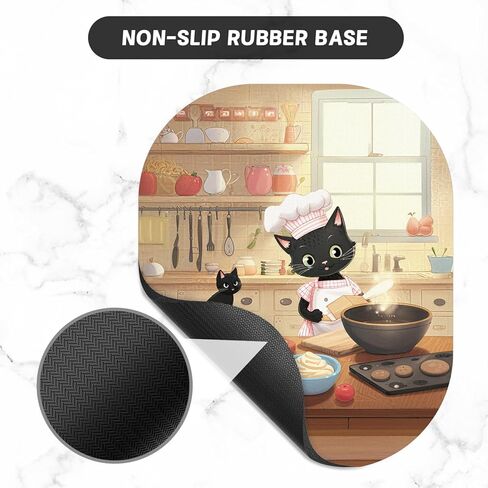 Small Mouse Pad, 6 x 7 Inch, Oval Mini Mouse Pad with Non-Slip Rubber Base for Laptop Wireless Mouse Keyboard Tray Mousepad, Marble Patterns in Kuwait