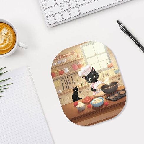 Small Mouse Pad, 6 x 7 Inch, Oval Mini Mouse Pad with Non-Slip Rubber Base for Laptop Wireless Mouse Keyboard Tray Mousepad, Marble Patterns in Kuwait