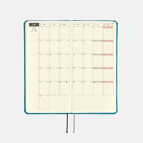 Hobonichi Techo 2025 Weeks [English/Tall and Slim Size/January Start/Planner] Bow & Tie: Cherry in Saudi Arabia