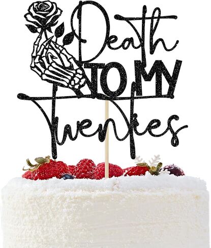 Death to My Twenties Cake Topper, Rip Twenties Decorations, Funeral Birthday Party Decor, Rip to My 20s, 30th Birthday Party Decorations, Black Glitter in Saudi Arabia