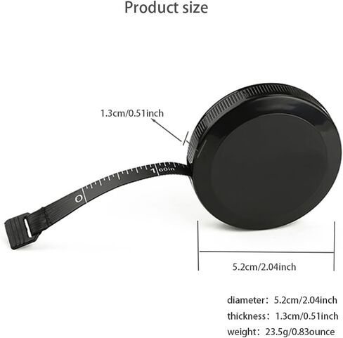 Tape Measure Measuring Tape for Body Fabric Sewing Tailor Cloth Knitting Vinyl Home Craft Measurements, 60-Inch Soft Fashion Retractable Scales Rulers for Body Weight Loss (Pure white and small white) in Saudi Arabia