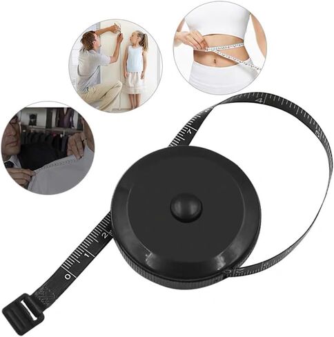 Tape Measure Measuring Tape for Body Fabric Sewing Tailor Cloth Knitting Vinyl Home Craft Measurements, 60-Inch Soft Fashion Retractable Scales Rulers for Body Weight Loss (Pure white and small white) in Saudi Arabia