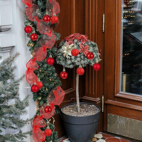 شريط شبكي من Leitee بطول 90 قدمًا لشجرة عيد الميلاد يتضمن 3 لفات من شريط معدني بعرض 10 بوصة، و24 قطعة زينة كرة عيد الميلاد و300 حبلا ربطة عنق لتزيين إكليل شجرة عيد الميلاد بنفسك (فضي) in Kuwait