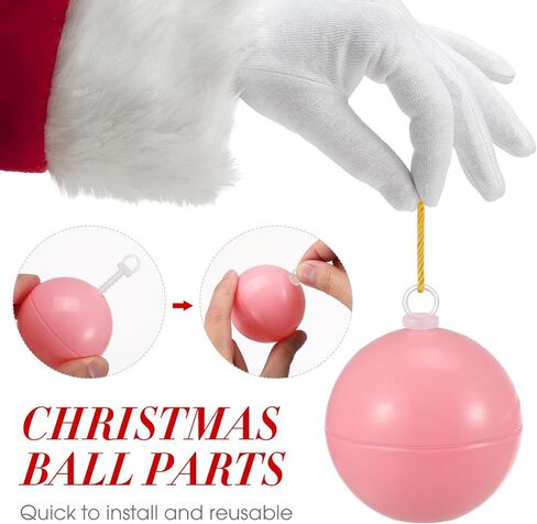 100pcs Round Christmas Ornament Caps Replacement: Plastic Christmas Ornament Hangers Caps, Foam Ball Hanger Caps, Christmas Ornament Caps, Christmas Tree Decorations Accessory Kit, Xmas Deco in Saudi Arabia